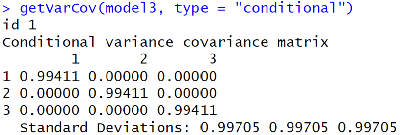 conditional variance covariance matrix