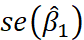 standard error of beta-hat_1