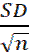 SD/sqrt(n)