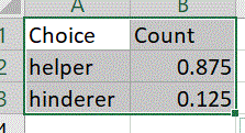 Table in Excel