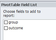 pivottable field