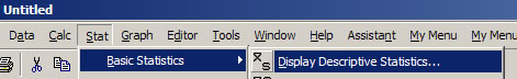 Display Descriptive Statistics